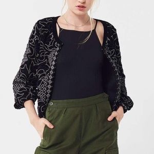 Embroidered Velvet Jacket